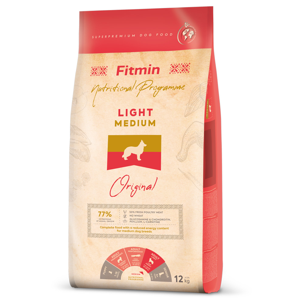 2x12kg Program Medium Light Fitmin Hrană uscată câini