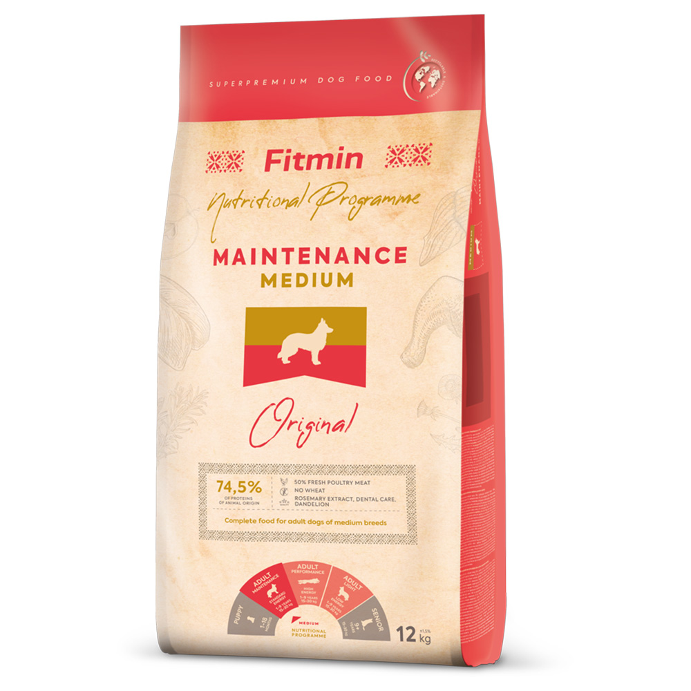 2x12kg Program Medium Maintenance Fitmin Hrană uscată câini