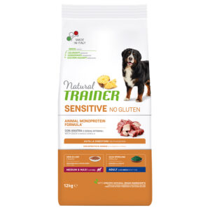 2x12kg Rață Medium/Maxi Sensitive Adult No Gluten Natural Trainer