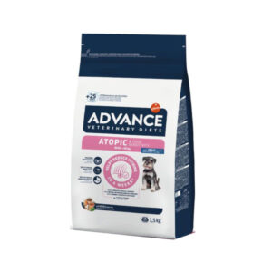 2×1,5kg Atopic Mini Advance Veterinary Diets Hrană uscată câini