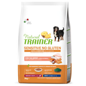 2x3kg Natural Trainer Sensitive No Gluten Adult Medium/Maxi Hrană uscată câini – Somon