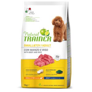 2x7kg Vită și orez Adult Small&Toy Natural Trainer Hrană uscată câini