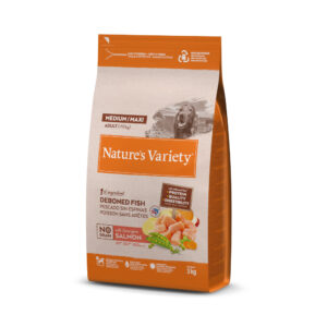 3kg Somon No Grain Medium/Maxi Nature’s Variety Hrană uscată câini