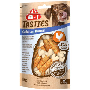 3x85g Pui Calcium Bones 8in1 Tasties Snackuri câini