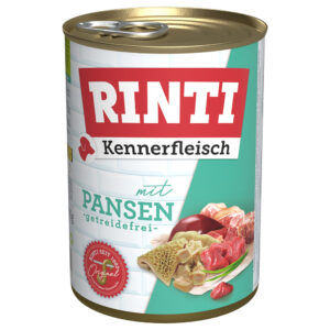 6 x 400g RINTI Kennerfleisch Hrană umedă câini – Rumen