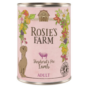 6 x 400g Rosie’s Farm Adult Hrană umedă câini – Miel