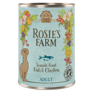 6 x 400g Rosie’s Farm Adult Hrană umedă câini – Pește & pui
