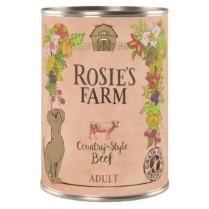 6 x 400g Rosie’s Farm Adult Hrană umedă câini – Vită