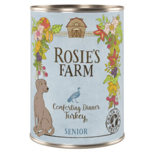 6 x 400g Rosie’s Farm Senior Hrană umedă câini – Curcan