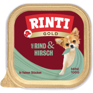 6x100g Gold Mini Rinti Hrană umedă câini – Căprioară & vită