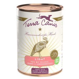 6x400g Curcan cu țelină, ananas & cătină Light Terra Canis Hrană câini