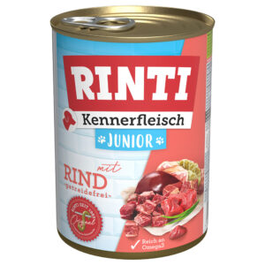 6x400g Junior Kennerfleisch RINTI Hrană umedă câini – Vită