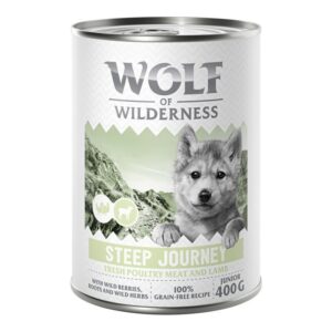 6x400g Pasăre cu miel Steep Journey Junior Wolf of Wilderness