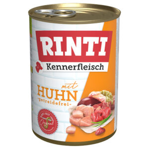 6x400g RINTI Kennerfleisch Hrană umedă câini – Pui