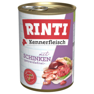 6x400g RINTI Kennerfleisch Hrană umedă câini – Șuncă