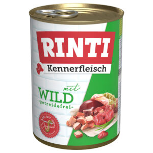 6x400g RINTI Kennerfleisch Hrană umedă câini – Vânat