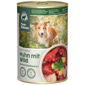 6x400g Vânat & pui Adult Pure Nature Hrană umedă câini