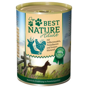 6x400g Vânat, pui și paste Dog Adult Best Nature Hrană câini