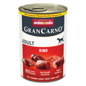 6x400g Vită pură Animonda GranCarno Original Adult hrană umedă câini