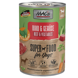 6x400g Vită și legume MAC’s Hrană umedă pentru câini