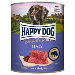 6x800g Carne de bivol Single Protein Happy Dog Hrană umedă câini