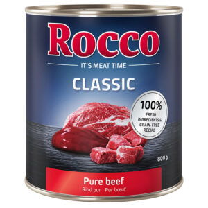 6x800g Classic Rocco Hrană umedă câini – Vită pură