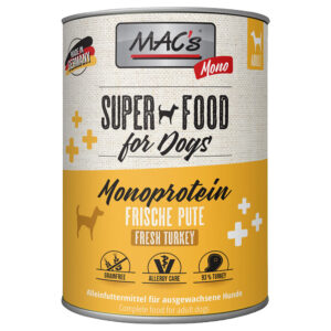 6x800g Curcan Mono Sensitive MAC’s Hrană umedă câini