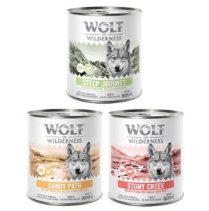 6x800g Pachet mixt Adult Wolf of Wilderness Hrană câini