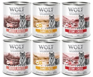 6x800g Pachet mixt Senior Wolf of Wilderness Hrană umedă câini