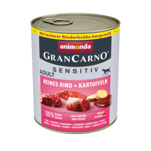 6x800g Vită pură și cartofi Adult Sensitive Animonda GranCarno Hrană câini