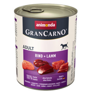 6x800g Vită și miel Adult Animonda GranCarno Original hrană câini