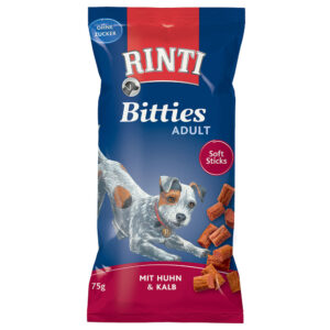 75g Pui & vițel Bitties Adult RINTI Snackuri câini