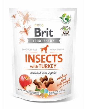 BRIT Care Dog Crunchy Crakcer Insect&Turkey recompense crocante pentru caini, cu insecte si curcan 200 g