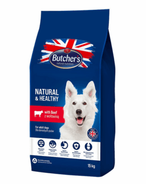 BUTCHER’S Natural&Healthy sac mancare pentru caini, cu vita 15 kg