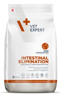 DIETA VETERINARA INTESTINAL ELIMINATION DOG, VETEXPERT, 2 KG