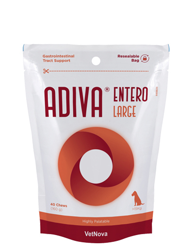 Hrana complementara pentru procesele digestive și intestinale, Adiva Entero Large, VetNova, 40 chew, 1140 mg