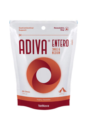 Hrana complementara pentru procesele digestive și intestinale, Adiva Entero Small & Medium, VetNova, 28 chew, 570 mg