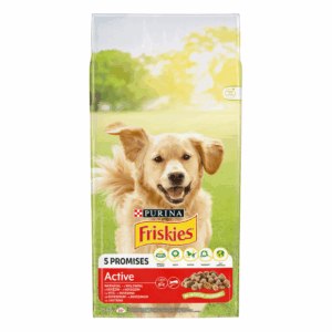 PURINA Friskies Adult Active, Vită, hrană uscată câini, activitate intensă, 15kg