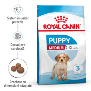 ROYAL CANIN Medium Puppy, hrană uscată câini junior, 15kg