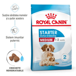 ROYAL CANIN Medium Starter Mother & Babydog, mama și puiul, hrană uscată câini, 4kg