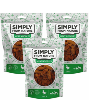 SIMPLY FROM NATURE Meat Noodles din rata pentru caini 3×80 g