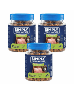 SIMPLY FROM NATURE Smart Bites Gustare cu pasare 3×130 g pentru caine