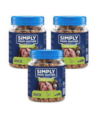 SIMPLY FROM NATURE Smart Bites Gustare dresaj caini 3×130 g cu rata