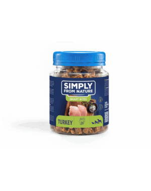SIMPLY FROM NATURE Smart Bites Gustare dresaj caini, curcan 130 g