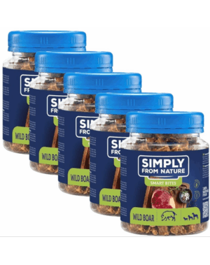 SIMPLY FROM NATURE Smart Bites cuburi mistret 5×130 g snack caine