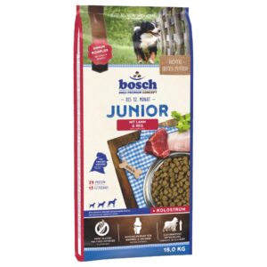 15kg Junior bosch Hrană uscată câini – Miel și orez