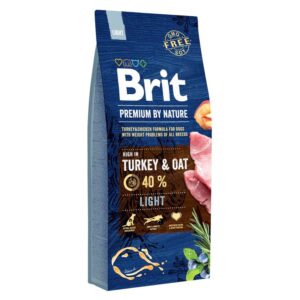 15kg Light Brit Premium by Nature Hrană uscată câini