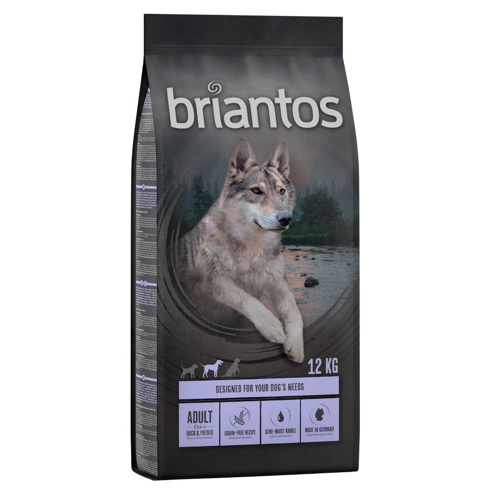 2x12kg Rață & cartofi Adult Briantos Hrană uscată fără cereale câini