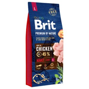 2x15kg Adult L Brit Premium by Nature Hrană uscată câini