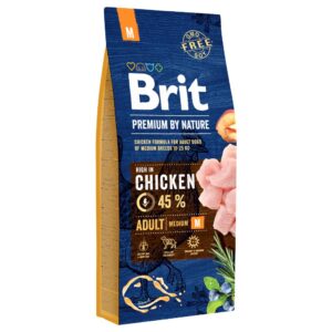 2x15kg Adult M Brit Premium Hrană uscată pentru câini